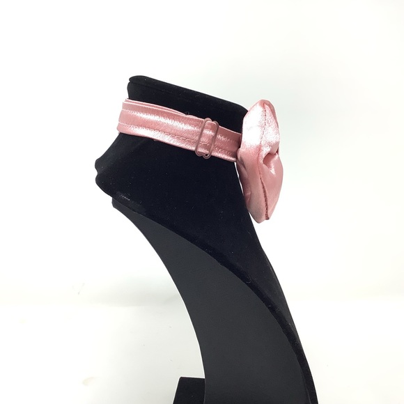Pink Silky Solid Handcrafted Bow Tie - Picture 4 of 13